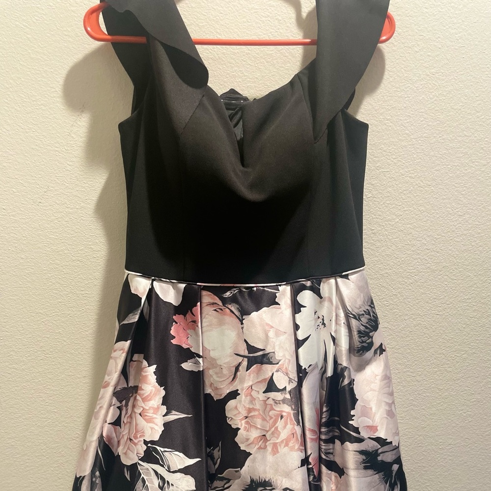 Black and floral dress